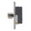 Contactum Lyric 3-Gang 2-Way LED Dimmer Switch  Brushed Steel