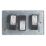 Contactum Lyric 3-Gang 2-Way LED Dimmer Switch  Brushed Steel
