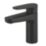 Swirl Caldew Black 151mm Standard Lever Mono Basin Mixer Tap  With Clicker Waste