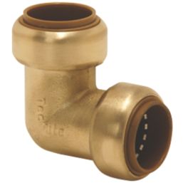 Tectite Classic  Brass Push-Fit Equal 90° Elbow 15mm