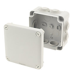 Schneider Electric 7-Entry Rectangular Junction Box with Knockouts 128mm x 62mm x 128mm