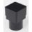 FloPlast  Square to Round Rainwater Downpipe Connector Black 65mm