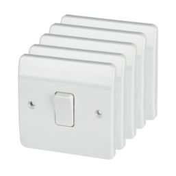MK Logic Plus 10AX 1-Gang 2-Way Light Switches  White  5 Pack