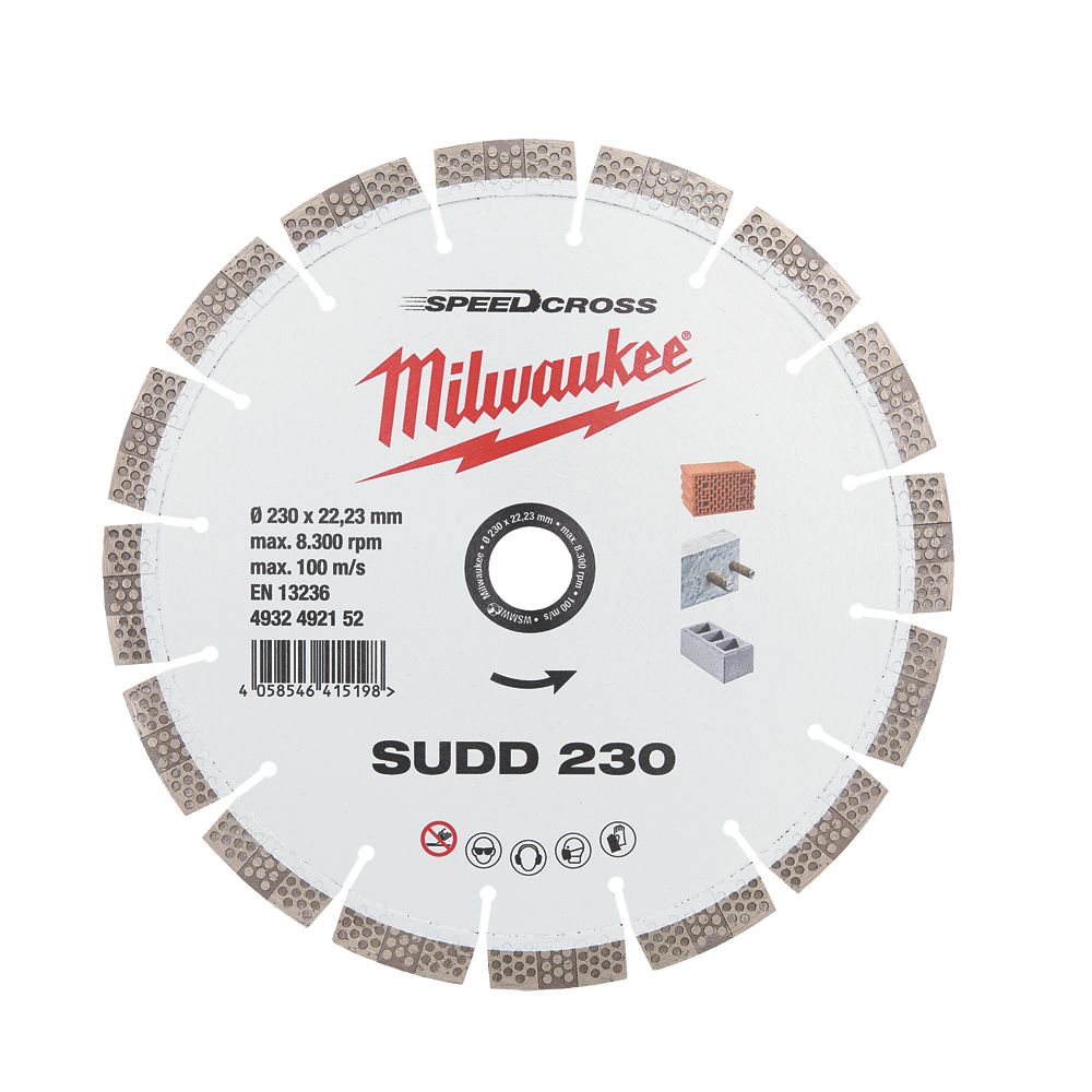 Milwaukee Speedcross SUDD MultiMaterial Diamond Blade 230mm x 22.23mm