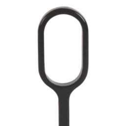 Essentials Oval Rail Centre Bracket Black 30mm