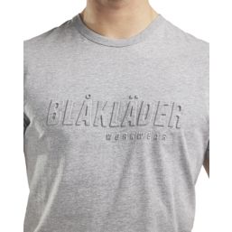 Blaklader 3D Short Sleeve T-Shirt Grey Melange X Small 34" Chest