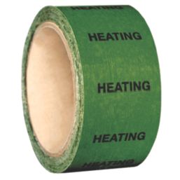 Essentials Heating Pipe Marking Tape Green 33m x 50mm