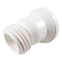 Flomasta  Rigid 14° Angled Pan Connector White 179.4mm