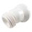 Flomasta  Rigid 14° Angled Pan Connector White 179.4mm