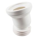 Flomasta  Rigid 14° Angled Pan Connector White 179.4mm
