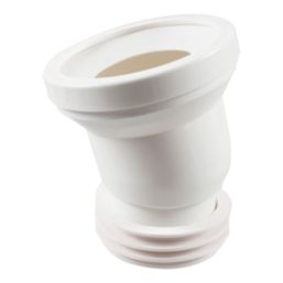 Flomasta  Rigid 14° Angled Pan Connector White 179.4mm