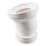 Flomasta  Rigid 14° Angled Pan Connector White 179.4mm