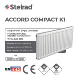 Stelrad 600mm x 900mm 2781BTU White Type 11 Convector Radiator