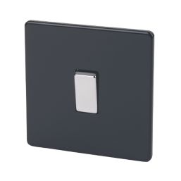 Varilight  10AX 1-Gang 2-Way Light Switch  Jet Black