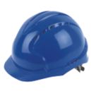 JSP EVO2 Mid Peak Slip-Ratchet Vented Safety Helmet Blue