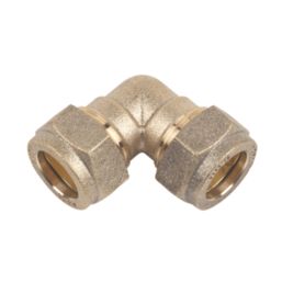 Flomasta  Brass Compression Equal 90° Elbows 15mm 2 Pack