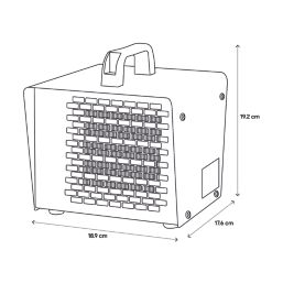 2kW Electric Portable PTC Heater Red