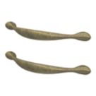 Essentials Chervil Bow Cabinet Handles Antique Brass 158mm 2 Pieces