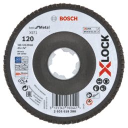 Bosch  X-Lock Metal 120 Grit Flap Disc 115mm (4 1/2")