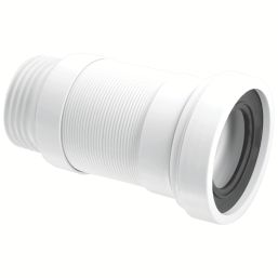 McAlpine  Flexible Straight Toilet Connector White 138mm