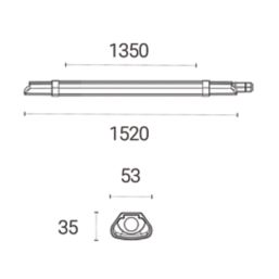 4lite Advantage Single 5ft LED IP65 Batten 25W 3300lm 220-240V
