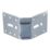 Essentials Angle Bracket Silver 125mm x 125mm x 55mm