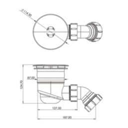 Top-Fix  Shower Waste Chrome 90mm