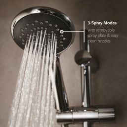Triton Benito Rear-Fed Exposed Chrome Thermostatic Mixer Shower