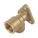 Flomasta  Brass End Feed Adapting 90° Wall Plate Elbow 15mm x 1/2"