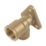 Flomasta  Brass End Feed Adapting 90° Wall Plate Elbow 15mm x 1/2"