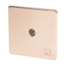 Varilight  1-Gang Coaxial TV Socket Anti-Microbial Copper