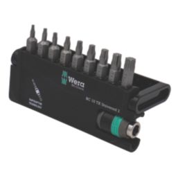 Wera Bit-Check 10 TX Universal 2 1/4" Hex Shank TX Bit Set 10 Pieces