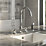 ETAL Cuthbert  Dual Lever 4-Hole Kitchen Tap with Rinse Chrome