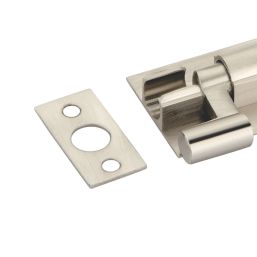 Smith & Locke Necked Door Bolt Satin Nickel 100mm