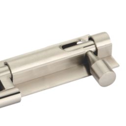 Smith & Locke Necked Door Bolt Satin Nickel 100mm