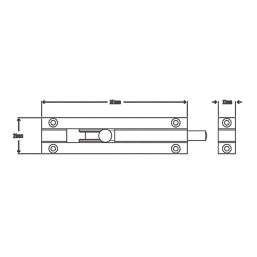 Smith & Locke Necked Door Bolt Satin Nickel 100mm