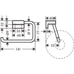 Hansgrohe AddStoris Toilet Roll Holder Brushed Black Chrome
