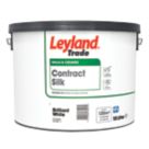 Leyland Trade Contract 10Ltr Brilliant White Silk Emulsion  Paint