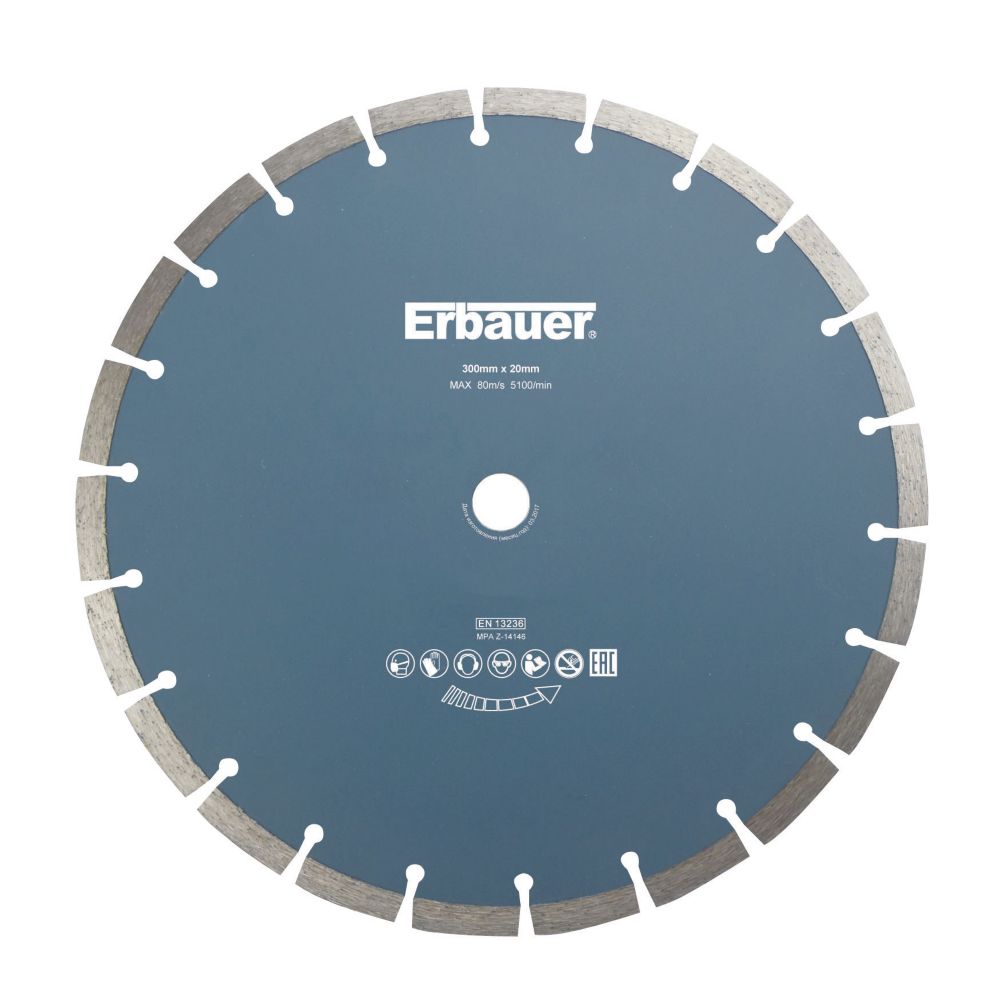 Erbauer Masonry Segmented Diamond Cutting Blade 300mm x 20mm Screwfix