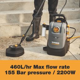 Titan TTB1224PRW 155bar Electric High Pressure Washer 2200W 220-240V