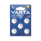 Varta CR2016 3V Coin Cell Lithium Batteries 5 Pack