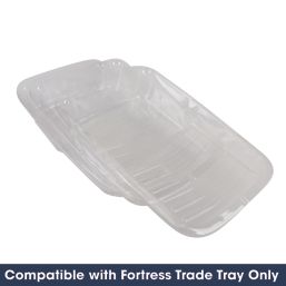 Fortress Trade 9" Roller Tray Inserts Transparent 3 Pack