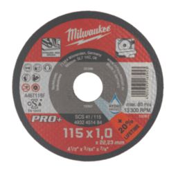 Milwaukee PRO+ Steel Cutting Discs 115mm (4 1/2") x 22.2mm 10 Pack