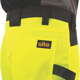 Site Ovett Hi-Vis Trousers Yellow/Black 36" W 32" L