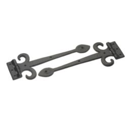 Hardware Solutions Antique Black  Tudor Hinges 385mm x 160mm 2 Pack