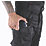 Lee Cooper LCPNT206 Classic Kneepad Trousers Black 38" W 31" L