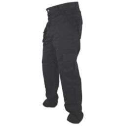Scruffs Worker Plus Work Trousers Black 36 W 31 L - Screwfix