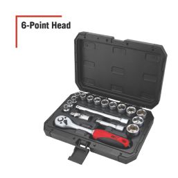 Forge Steel  3/8" Drive Socket Set 18 Pieces