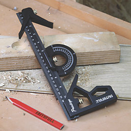 Faithfull Combination Square with Protractor 12" (300mm)
