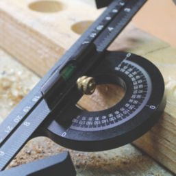 Faithfull Combination Square with Protractor 12" (300mm)